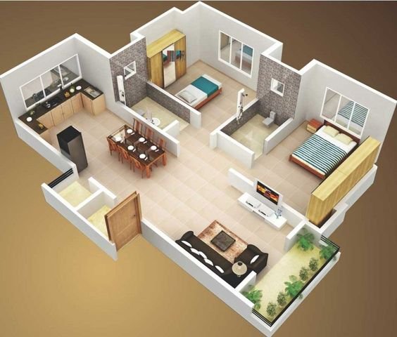 1000 sq ft house design for middle class_1